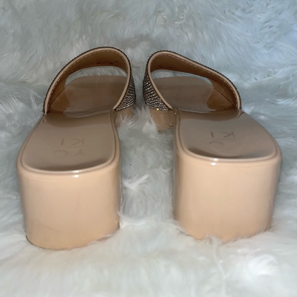 👡 YOKI PLASTIC ROSE GOLD SANDALS WITH RHINESTONES - Picture 6 of 10
